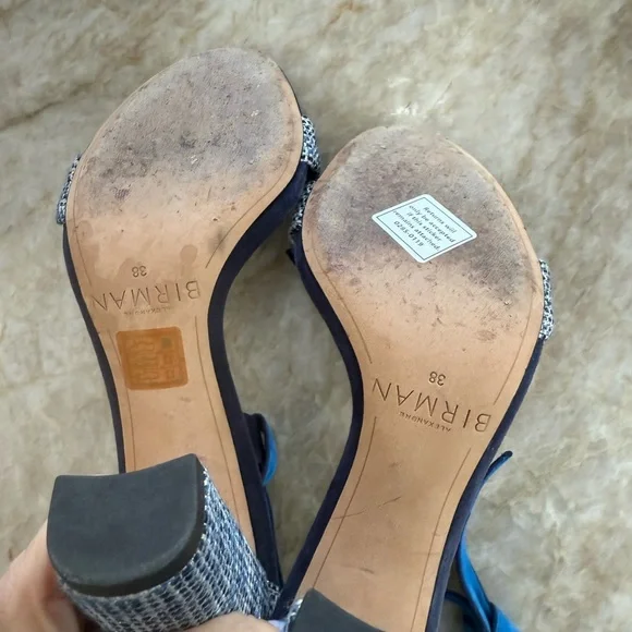 Alexandre Birman Blue Heeled Sandals with Elegant Design